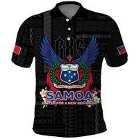 Samoa 64th Independence Anniversary Polo Shirt LT05 Black - Polynesian Pride