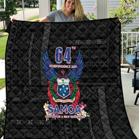 Samoa 64th Independence Anniversary Quilt LT05 Black - Polynesian Pride