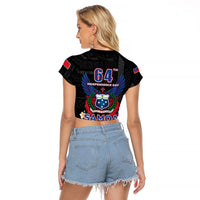 Samoa 64th Independence Anniversary Raglan Cropped T Shirt LT05 - Polynesian Pride