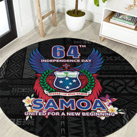 Samoa 64th Independence Anniversary Round Carpet LT05 Black - Polynesian Pride