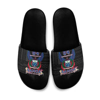 Samoa 64th Independence Anniversary Slide Sandals LT05 Black - Polynesian Pride