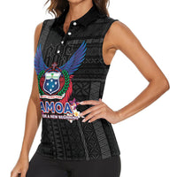 Samoa 64th Independence Anniversary Women Sleeveless Polo Shirt LT05 - Polynesian Pride