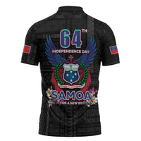 Samoa 64th Independence Anniversary Zipper Polo Shirt LT05 - Polynesian Pride