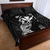 Hawaii King Kamehameha Day Parade Quilt Bed Set With Pa'u Riders Plumeria Kakau Tribal Pattern