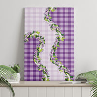 Violet Hawaii Palaka Canvas Wall Art Maile Pikake Honohono Orchid Lei