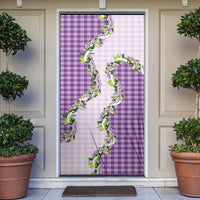 Violet Hawaii Palaka Door Cover Maile Pikake Honohono Orchid Lei LT05 Violet - Polynesian Pride