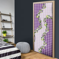 Violet Hawaii Palaka Door Cover Maile Pikake Honohono Orchid Lei LT05 - Polynesian Pride