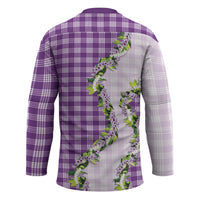 Violet Hawaii Palaka Hockey Jersey Maile Pikake Honohono Orchid Lei LT05 - Polynesian Pride