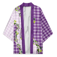 Violet Hawaii Palaka Kimono Maile Pikake Honohono Orchid Lei