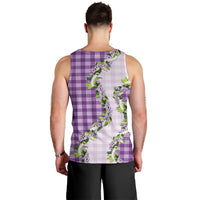 Violet Hawaii Palaka Men Tank Top Maile Pikake Honohono Orchid Lei LT05 - Polynesian Pride
