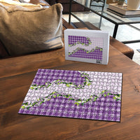 Violet Hawaii Palaka Puzzle Maile Pikake Honohono Orchid Lei LT05 - Polynesian Pride