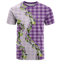 Violet Hawaii Palaka T Shirt Maile Pikake Honohono Orchid Lei LT05 Violet - Polynesian Pride