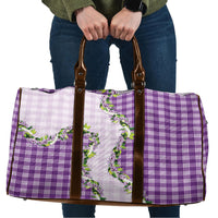 Violet Hawaii Palaka Travel Bag Maile Pikake Honohono Orchid Lei LT05 Violet - Polynesian Pride