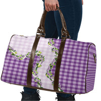 Violet Hawaii Palaka Travel Bag Maile Pikake Honohono Orchid Lei LT05 - Polynesian Pride