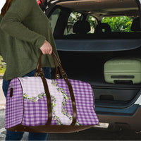 Violet Hawaii Palaka Travel Bag Maile Pikake Honohono Orchid Lei LT05 - Polynesian Pride