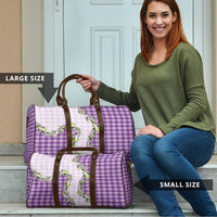 Violet Hawaii Palaka Travel Bag Maile Pikake Honohono Orchid Lei LT05 - Polynesian Pride