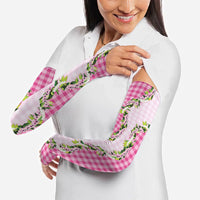 Pink Hawaii Palaka Arm Sleeves Maile Pikake Honohono Orchid Lei LT05 - Polynesian Pride