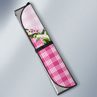 Pink Hawaii Palaka Auto Sun Shade Maile Pikake Honohono Orchid Lei LT05 - Polynesian Pride