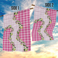 Pink Hawaii Palaka Garden Flag Maile Pikake Honohono Orchid Lei LT05 - Polynesian Pride