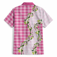 Pink Hawaii Palaka Hawaiian Shirt Maile Pikake Honohono Orchid Lei LT05 - Polynesian Pride
