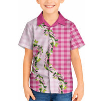Pink Hawaii Palaka Hawaiian Shirt Maile Pikake Honohono Orchid Lei LT05 - Polynesian Pride