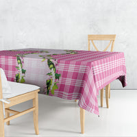 Pink Hawaii Palaka Tablecloth Maile Pikake Honohono Orchid Lei LT05 - Polynesian Pride