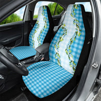 Blue Hawaii Palaka Car Seat Cover Maile Pikake Honohono Orchid Lei LT05 - Polynesian Pride