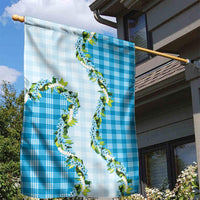 Blue Hawaii Palaka Garden Flag Maile Pikake Honohono Orchid Lei