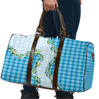 Blue Hawaii Palaka Travel Bag Maile Pikake Honohono Orchid Lei