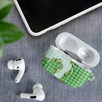 Green Hawaii Palaka AirPods Case Maile Pikake Honohono Orchid Lei