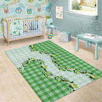 Green Hawaii Palaka Area Rug Maile Pikake Honohono Orchid Lei LT05 - Polynesian Pride