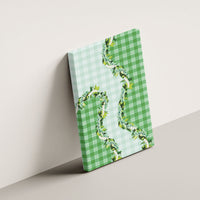 Green Hawaii Palaka Canvas Wall Art Maile Pikake Honohono Orchid Lei LT05 - Polynesian Pride
