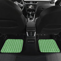 Green Hawaii Palaka Car Mats Maile Pikake Honohono Orchid Lei LT05 Set 2pcs - Back Green - Polynesian Pride