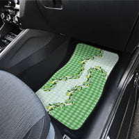Green Hawaii Palaka Car Mats Maile Pikake Honohono Orchid Lei LT05 - Polynesian Pride