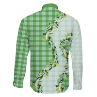 Green Hawaii Palaka Family Matching Mermaid Dress and Hawaiian Shirt Maile Pikake Honohono Orchid Lei LT05 Son's Shirt Green - Polynesian Pride
