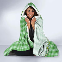 Green Hawaii Palaka Hooded Blanket Maile Pikake Honohono Orchid Lei LT05 - Polynesian Pride