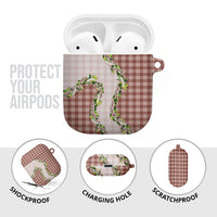 Mocha Hawaii Palaka AirPods Case Maile Pikake Honohono Orchid Lei LT05 - Polynesian Pride