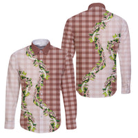 Mocha Hawaii Palaka Family Matching Summer Maxi Dress and Hawaiian Shirt Maile Pikake Honohono Orchid Lei LT05 - Polynesian Pride