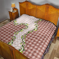 Mocha Hawaii Palaka Quilt Maile Pikake Honohono Orchid Lei