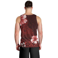Hawaii Hibiscus With Oxblood Polynesian Pattern Men Tank Top LT05 - Polynesian Pride