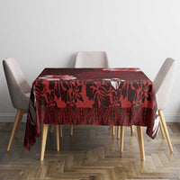 Hawaii Hibiscus With Oxblood Polynesian Pattern Tablecloth LT05 - Polynesian Pride