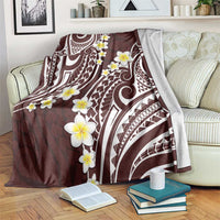Plumeria With Oxblood Polynesian Tattoo Pattern Blanket LT05 Red - Polynesian Pride
