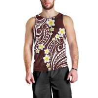 Plumeria With Oxblood Polynesian Tattoo Pattern Men Tank Top LT05 - Polynesian Pride