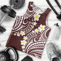 Plumeria With Oxblood Polynesian Tattoo Pattern Men Tank Top LT05 - Polynesian Pride
