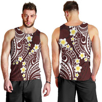 Plumeria With Oxblood Polynesian Tattoo Pattern Men Tank Top LT05 - Polynesian Pride