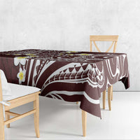 Plumeria With Oxblood Polynesian Tattoo Pattern Tablecloth LT05 - Polynesian Pride