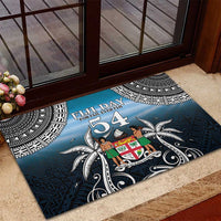 Happy 54th Fiji Day Rubber Doormat Forever Fiji With Tapa Tribal Pattern
