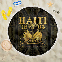 Haiti 1804 Beach Blanket Polynesian Gold Neg Maron LT05 One Size 150cm Gold - Polynesian Pride
