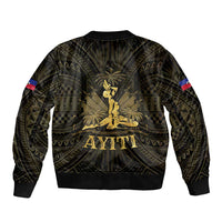 Haiti 1804 Bomber Jacket Polynesian Gold Neg Maron LT05 - Polynesian Pride