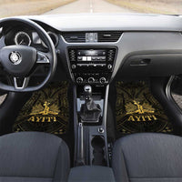 Haiti 1804 Car Mats Polynesian Gold Neg Maron LT05 Set 2pcs - Front Gold - Polynesian Pride